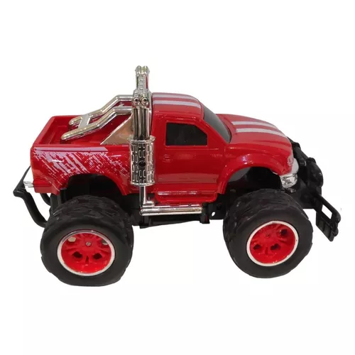 Carro Controle Remoto 4X4 Monster Stell Cavalay- Wellmix - Vermelho -  Amarelo