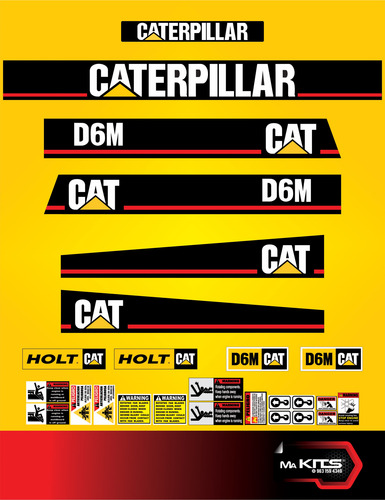 Calcomanías Para Maquinaria Tractor Bulldozer D6m Cat