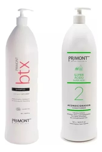 Kit Shampoo Btx + Acondicionador Acido Primont 1800ml