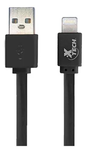 CABLE PARA IPHONE LIGHTING XTECH ON-THE-GO 1M NEGRO