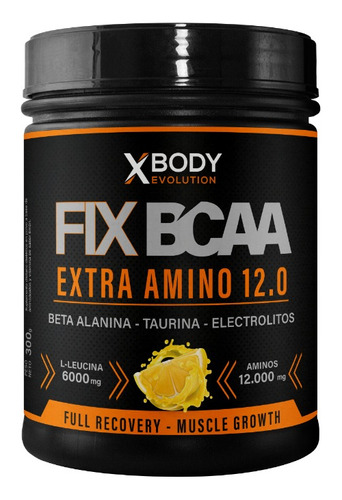 Fix Bcaa Extra Amino - Xbody Evolution Sabor Limón