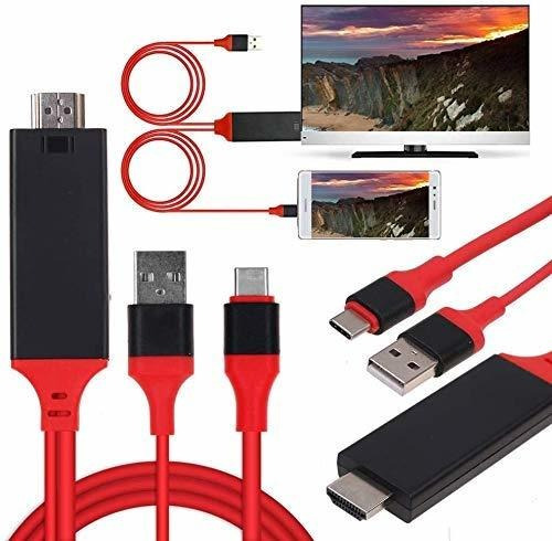 Cable De Tv Mhl Usb 3.1 Tipo C A Hdmi 1080p Hd