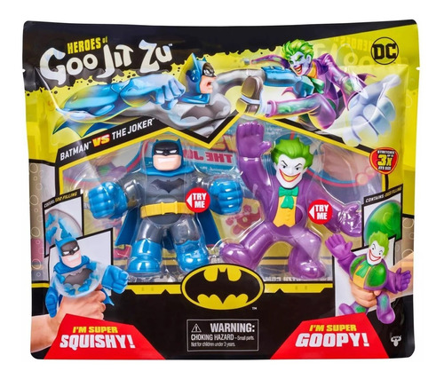Goo Jit Zu Figuras Dc Batman Vs The Joker Flexibles Héroes