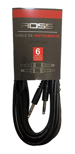 Imagen 2 de 4 de Cable Plug-plug 6 Mts Para Instrumentos Guitarra Y Bajo