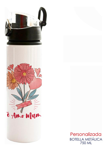 Kit De Taza Espejo Y Botella Personalizada Día De Madre
