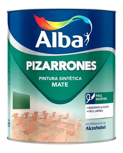 Pintura Para Pizarron Color Verde Mate X 1lt Alba