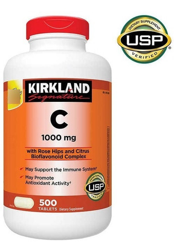 Vitamina C 1000mg 500 Tabletas Kirkland