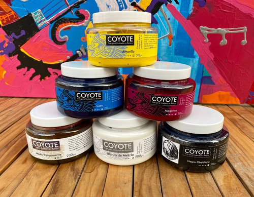 Imagen 2 de 4 de Gama Completa Tinta Coyote P/grabado 200gm, 5 Colores +medio