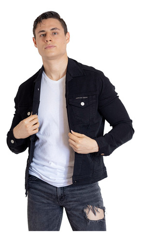 Paquete 2 Chamarras Premium Hombre Mezclilla Moda Casual