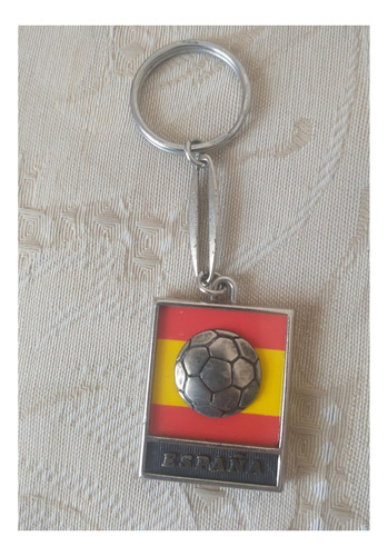 Llavero España Mundial 82 De Metal Con Bandera Y Balón 80s