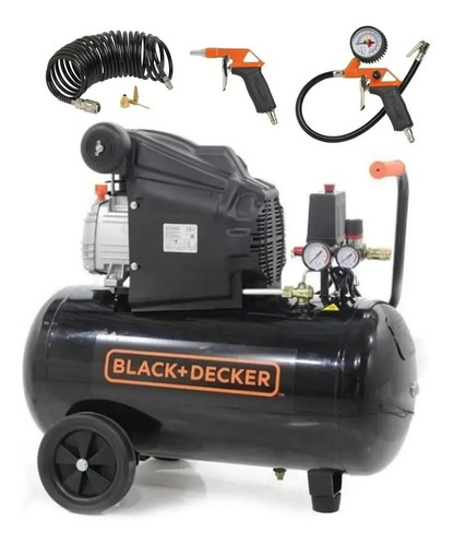 Compresor De Aire 24 Litros Black Decker Con Accesorios