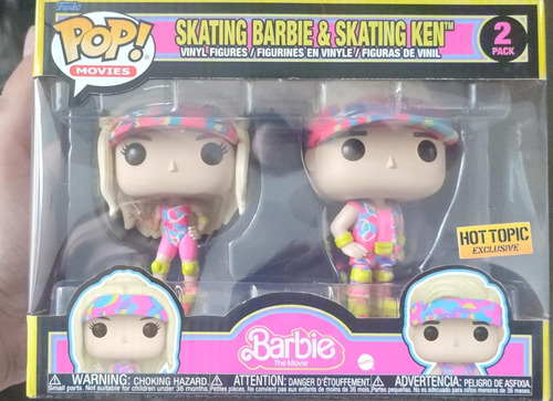 Pop! 2pack Barbie The Movie: Skating Barbie & Skating Ken Ht