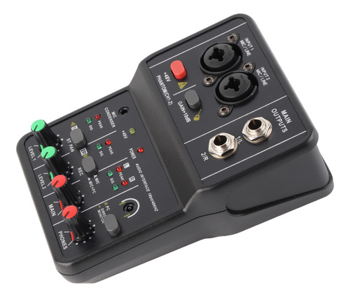 Mezclador De Audio De 2 Canales Usb 48v Phantom Power Compac