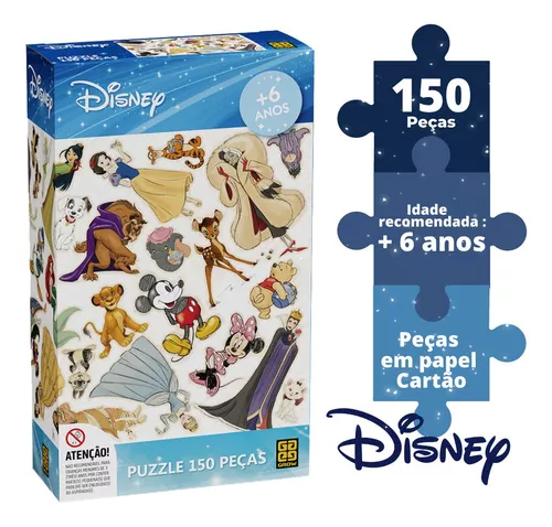 Quebra Cabeça Puzzle 150 Pçs Disney - Grow