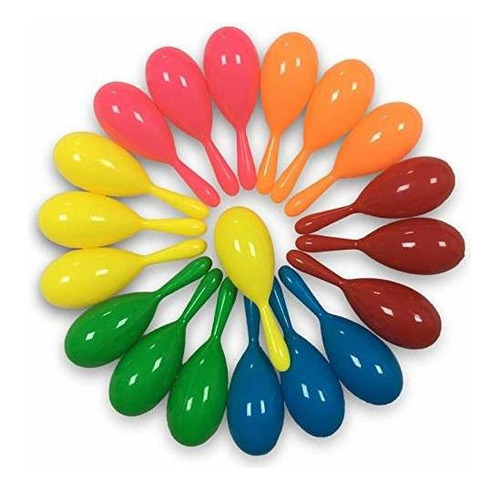 Collares De Fiesta  24pcs Maracas Kids Mini Plastic Maracas 