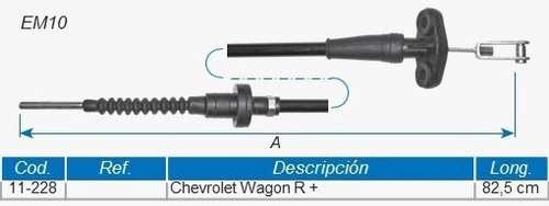 Imagen 6 de 6 de Guaya Embrague Chevrolet Wagon R+