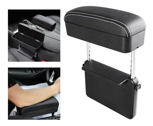 Reposabrazos de coche con portavasos, caja de almacenamiento Universal de  cuero Pu, de codo suave cojín de soporte, reposabrazos móvil multifuncional  para coche