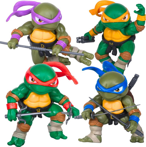 Figuras Tortugas Ninjas X4 Adolescente Mutantes De Colección