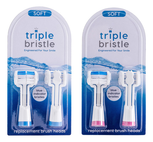 Triple Bristle Recambios De Cabeza De Cepillo De Repuesto, I