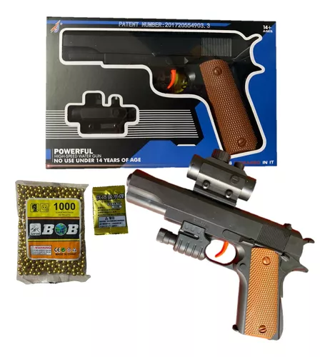 Metralleta Pistola 2 En 1 Balines De Hidrogel, Laser Juguete - Luegopago
