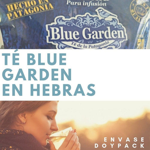 Imagen 2 de 10 de Té En Hebras Blue Garden Envase Doypack, Orígen Patagonia