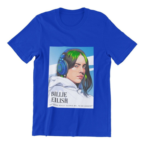 Polera Unisex Billie Eilish Cantante Scares Estampado Algodo