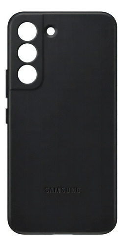 Funda Para Celular Galaxy S22+ Cuero Leather Cover Negro Liso