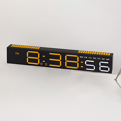 Reloj Digital Sensores De Sonido Dinámicos Amarillo Digital