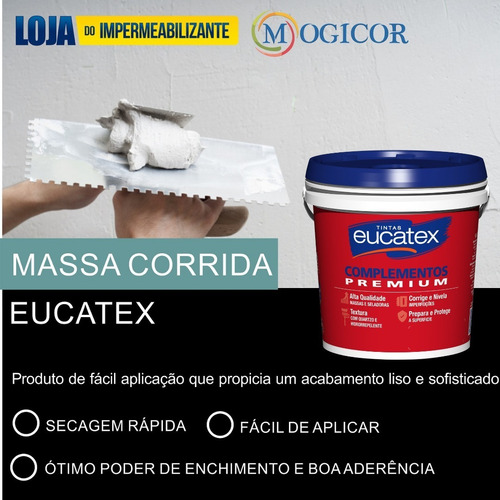 Imagem 2 de 6 de Massa Corrida 25kg Branca Nivela E Corrige - Premium