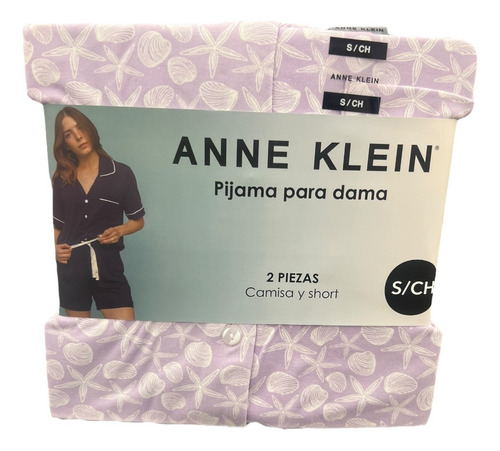  Pijama Anne Klein, Short Con Camisa Suave 