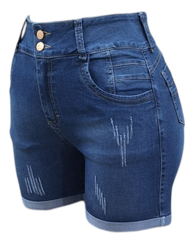 Short Mujer Mezclilla Bermuda Talla Extra Jeans Mariana
