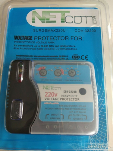 Protector Voltaje Minisplit Compresor Inverter Bomba 220 V