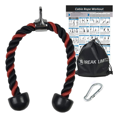 Break Limitz - Cuerda Para Tríceps (27 O 36 Pulgadas, Nailon