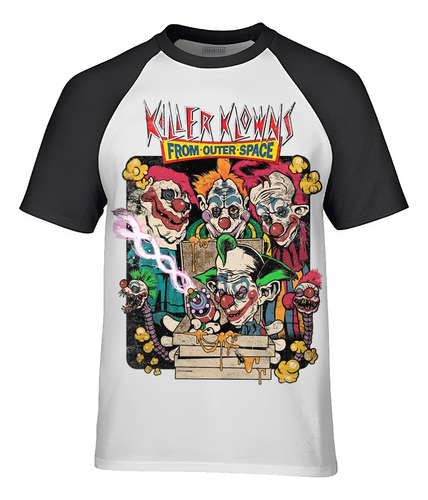 Playera Killer Klowns From Outer Space Manga Ranglan Corta