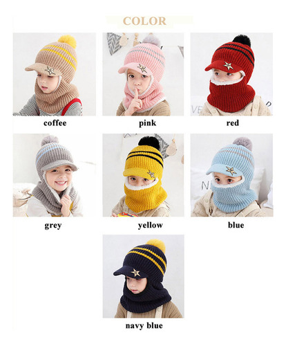 Sombrero Con Capucha Para Niñas Y Niños, Cálido, De Invierno