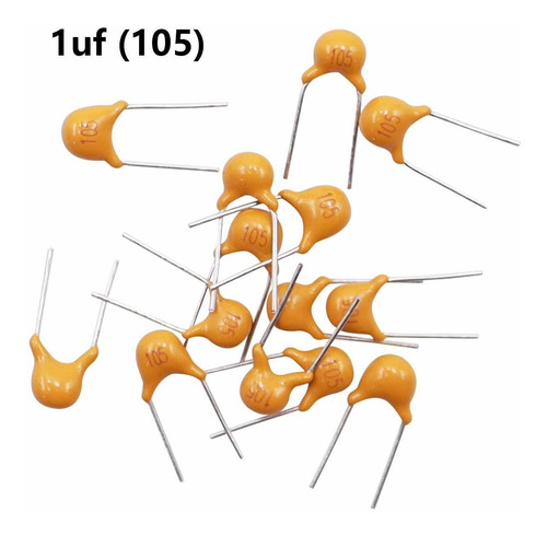 Pack De Condensadores Cerámicos Mxuteuk, 1uf, 5.08mm, 120pzs