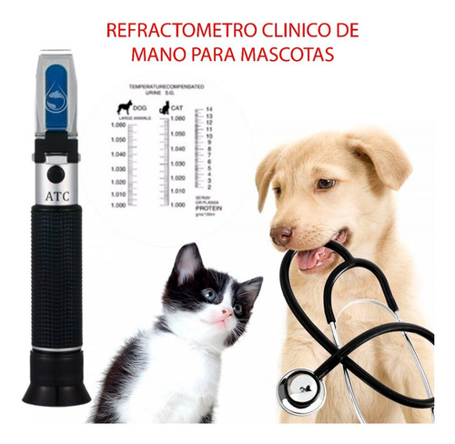 Refractómetro Manual Veterinario Para Mascotas, Medidor De P