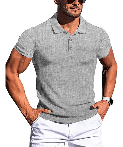 Playera Casual Moda Manga Corta Elástico Para Hombre