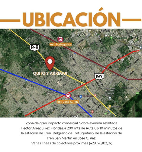 Imagen 7 de 8 de Últimos Lotes Sobre Av. Arregui A Metros De Ruta 8 Rincon De Tortuguitas - Escritura Inmediata. Listo Para Construir