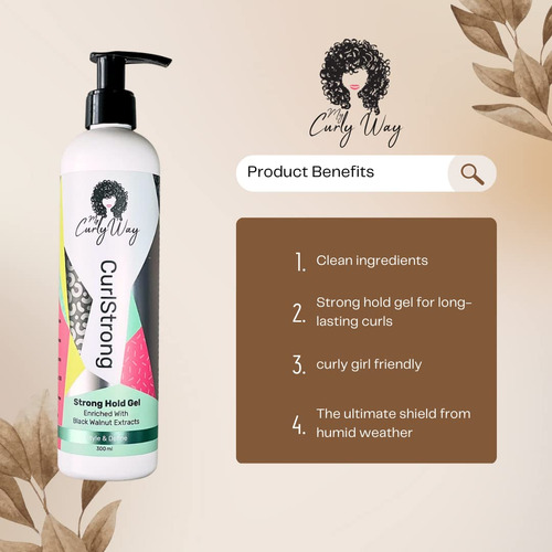 My Curly Way Curly Hair Strong Hold Gel Curlstrong Styling