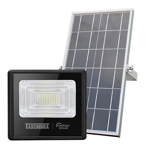 Refletor Led Taschibra Solar Tr Sun 60w 6500k Autovolt Preto Cor da luz Luz Fria 6500K 110V/220V