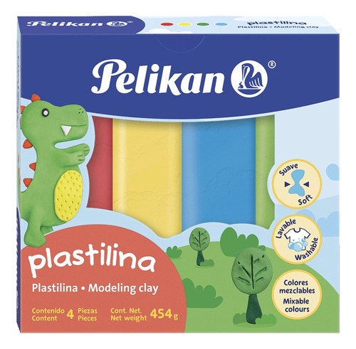 Plastilina Pelikan X 4 Barras (454 Gramos)