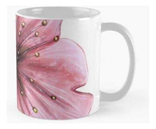 Taza Delicada Impresión De Acuarela De Flor De Sakura Calida