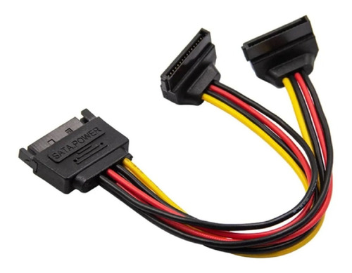 3 Cables Divisor Para 1 Sata Macho A 2 Sata Hembra 90° En L