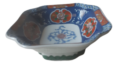 Cuenco Rectangular Japonés Con Decoración Imari