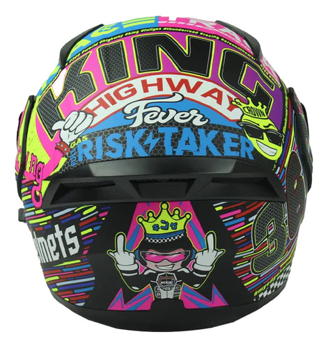 Casco Modular Boss Racing 360 Doble Visor Diseño Edge