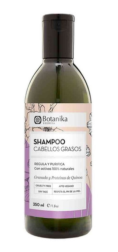 Shampoo Vegano Cabellos Grasos Botanika X350 Ml