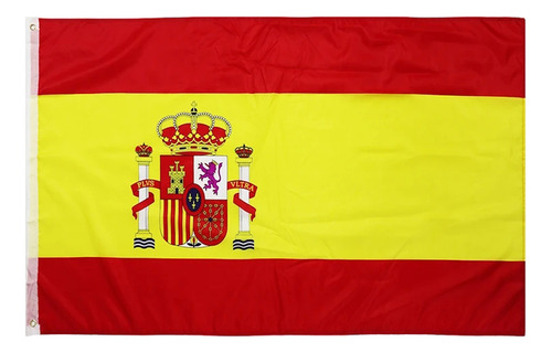 Bandera De España De Poliéster 60 Cm X 90cm Con Escudo
