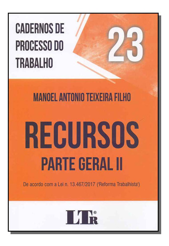 Libro Cadernos De Processo Do Trabalho N 23 01ed 19 De Filho