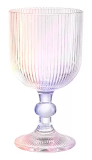 Juego 6 Copas Cristal Color Labrado Para Vino Tinto 260ml